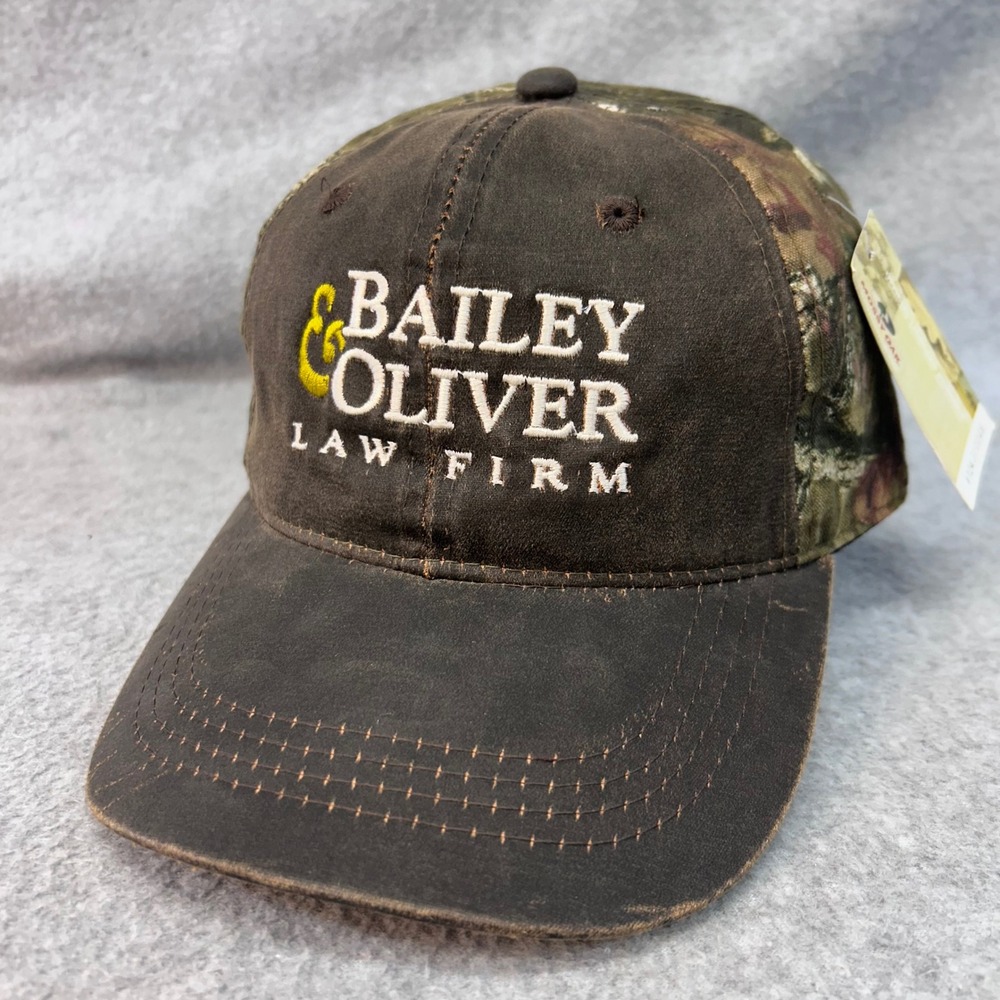 Bailey Oliver Law Firm Mens Brown Mossy Oak Hat Camo Adjustable OSFM
